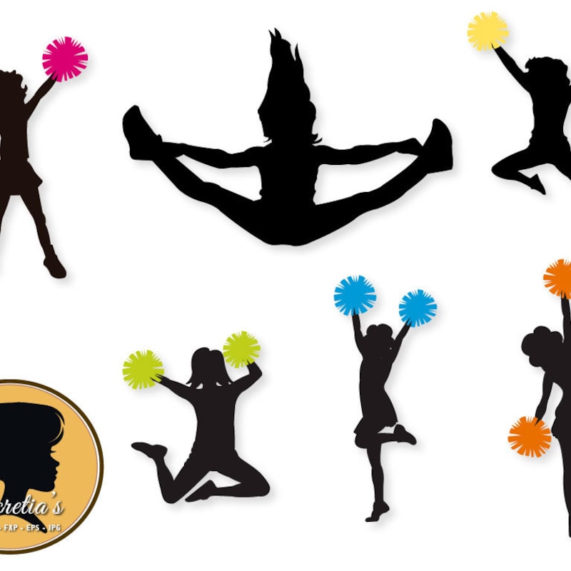 Cheerleader Silhouette Svg - Etsy