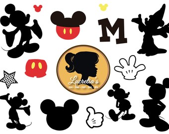 Mickey Mouse Sign SVG Files, Mouse Ears DXF Cut File For Birthday, Cricut, Die Cut Machine, Screen Printing, Craft, Instant Download