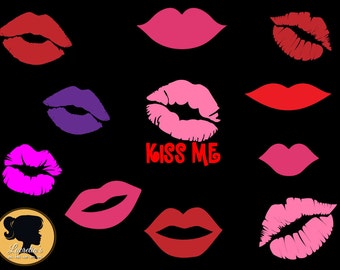 kiss me Svg,Kiss Me, Lips SVG , Lips Design , Instant Download,Cut Files For Cricut, SVG DXF Png Eps Jpg files
