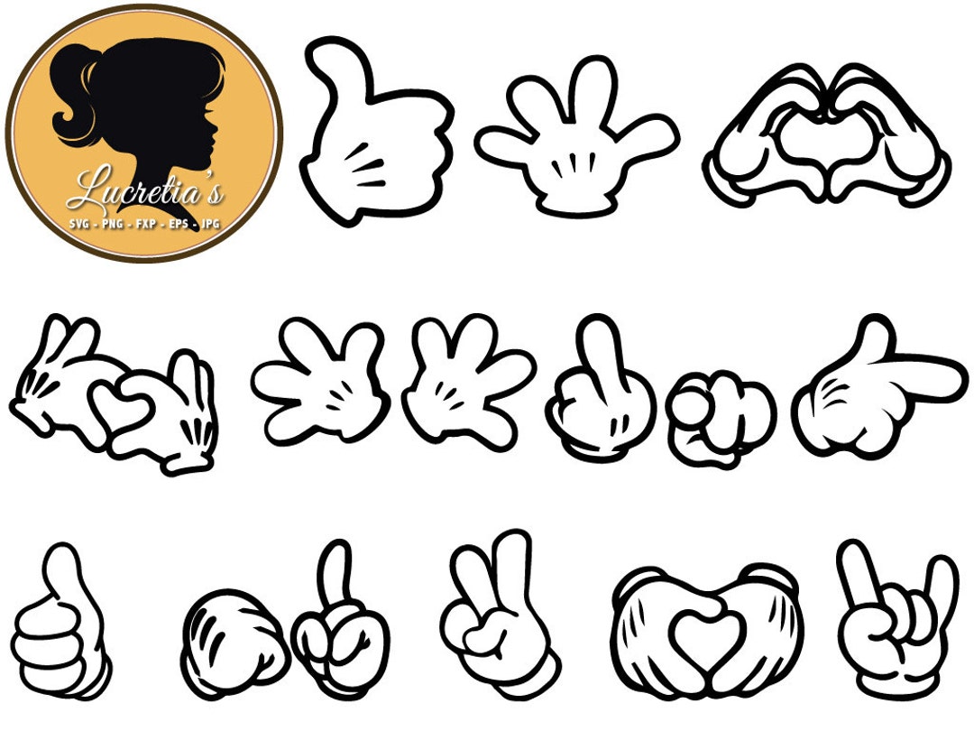 Mickey Hand Love Sign SVG Files, Mouse Ears DXF Cut File for Birthday,  Cricut, Die Cut Machine, Screen Printing, Craft, Instant Download - Etsy