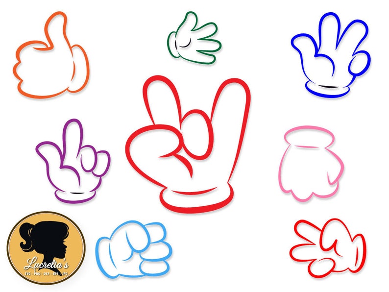 Mickey Hand Sign SVG Files Disney Mickey Mouse Cricut Die - Etsy