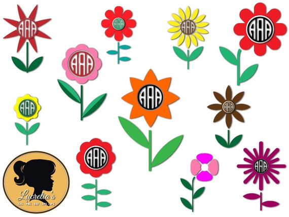 Art nouveau flowers frame