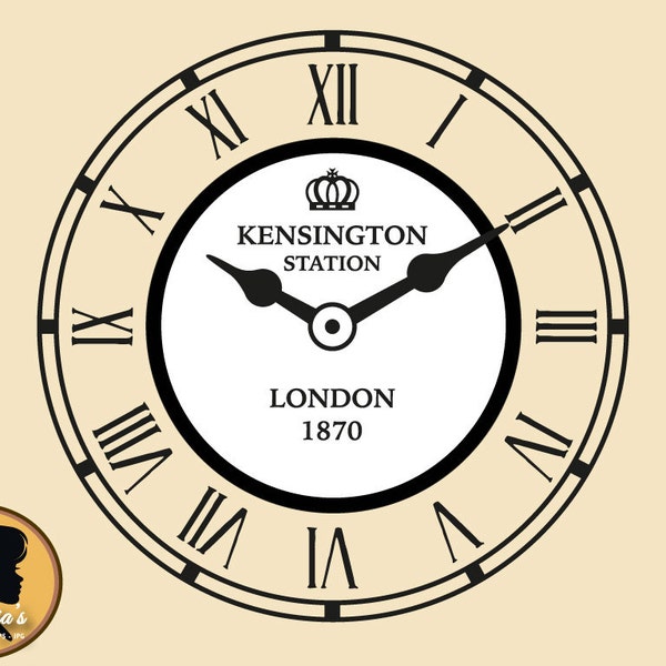 Antique Vintage England London Clock SVG Cut Files for Vinyl Cutters, Screen Printing, Silhouette, Die Cut Machines, & More