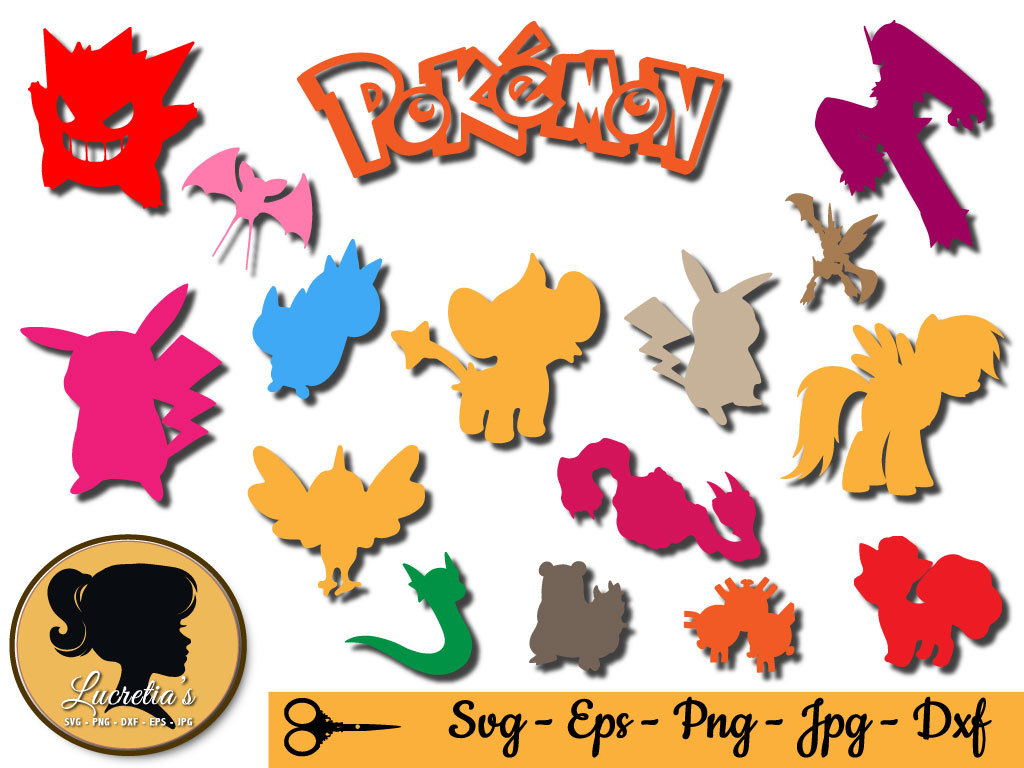 Pokemon Silhouette Pokemon Logo Svg Pokemon Design Svg Etsy
