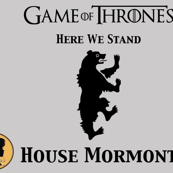 Game of throne silhouette svg - Here we Stand - House Mormont (Svg-Png-Jpg-eps-Dxf ) vector cutting files