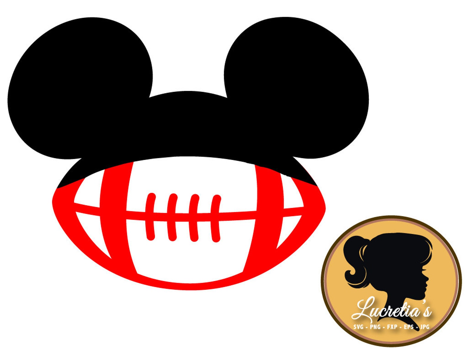 Mickey Football SVG Mickey Football Dxf Mickey Football Etsy
