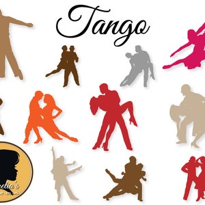 タンゴ ダンサー SVG、タンゴ svg、クリップアート、Silhouette Cameo または Cricut 用の SVG ファイル、タンゴ、ベクター、svg、dxf eps