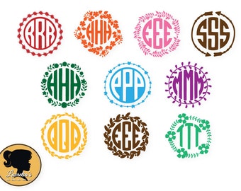 Monogram Frame SVG Cut Files for Vinyl Cutters, Screen Printing, Silhouette, Die Cut Machines, & More