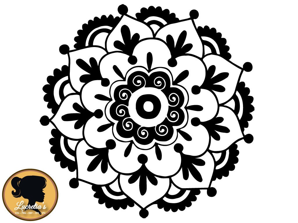Download Flower Mandala Svg Cut Files For Vinyl Cutters Screen Etsy