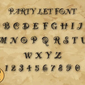 Party font SVG,  Font Silhouette, party SVG Numbers,  Party Font Design SVG (zipped .eps .pdf .dxf .svg .studio file) vector cutting