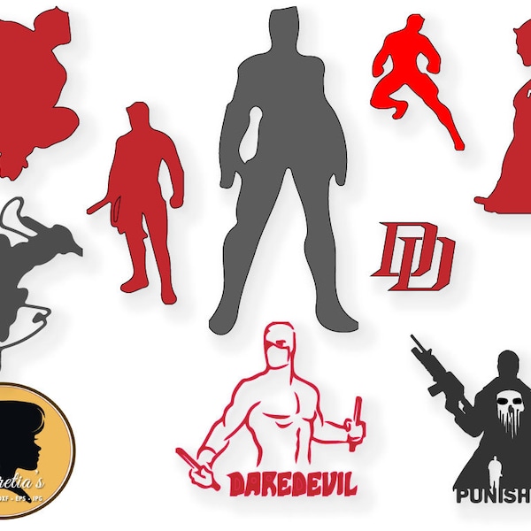 superhero Svg, Daredevil Svg , Marvel Comics, dxf,  clipart, SVG files for Silhouette Cameo or Cricut, , vector, .svg, dxf eps