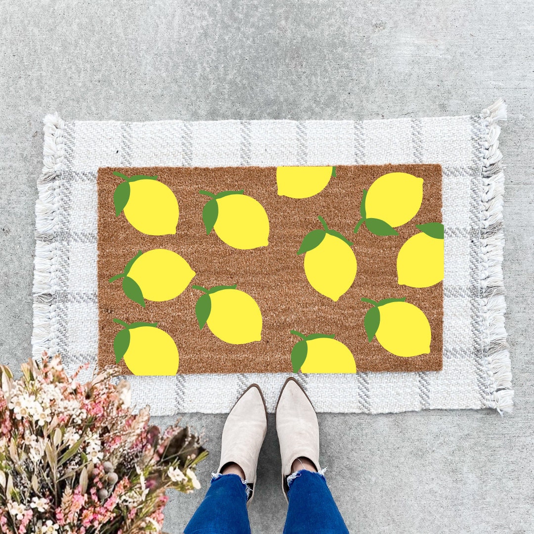 Buy Lemon Mat Spring Doormat Summer Doormat Lemon Doormat Front