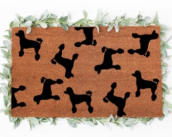 Poodle Doormat, Silhouette Dog Doormat, Doormat, Dog Doormat, Puppy