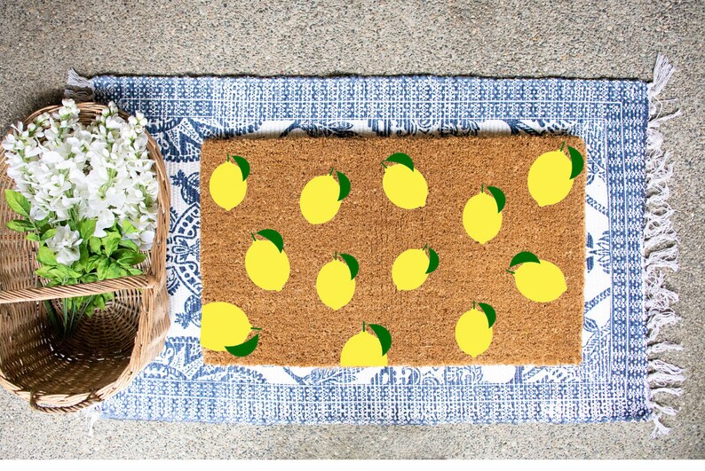 Lemon Mat Spring Doormat Summer Doormat Lemon Etsy India