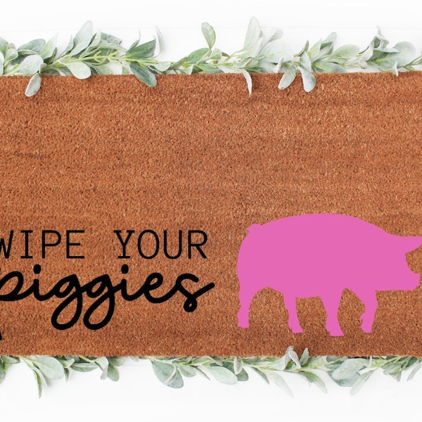 Pig Doormat Etsy