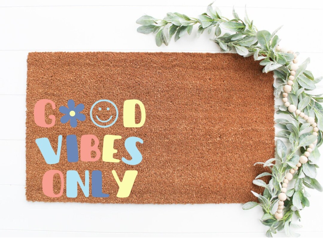 Good Vibes Only Doormat Boho Doormat Summer Doormat Summer Decor Boho Decor Housewarming Gift