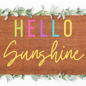 Hello Sunshine Skinny & Narrow Doormat – Relax Crafty