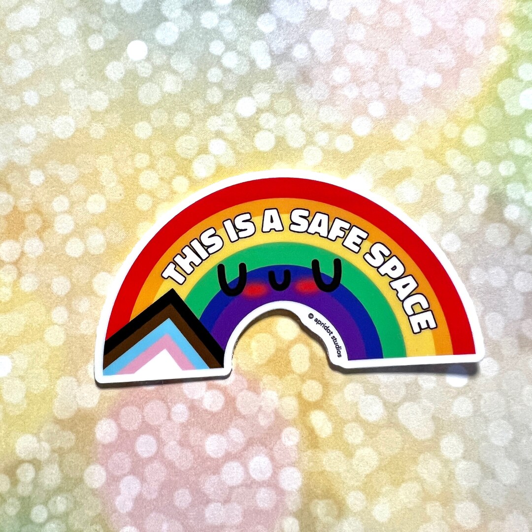 Safe Space 3 Sticker Lgbtqia Safety Die-cut Sticker Pride - Etsy