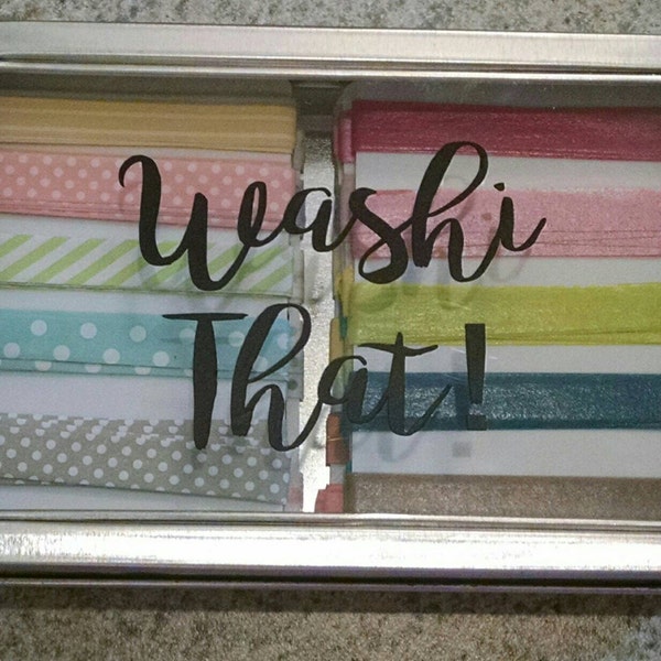 Washi que! SET # 4!!!  CARGADO de 40 cintas Washi diferentes en un organizador para bala diario bujo diario del arte de Biblia.