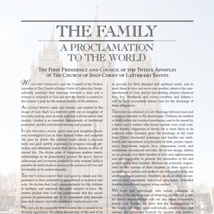 Family Proclamation Poster Proclamation to the World with Custom Family Photo LDS image 3