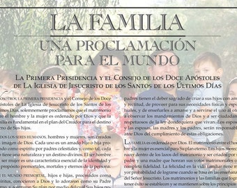 La Familia Poster - Una Proclamacion Para el Mundo con tu Foto Original - LDS SUD