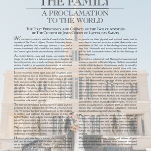 Family Proclamation Poster Proclamation to the World with Custom Family Photo LDS image 4