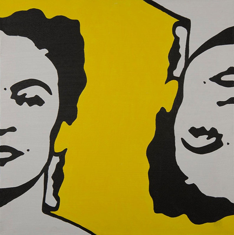 Two Fridas in Yellow Painting image 1