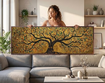 Tree of Life – Elegant Art Nouveau Mosaic Wall Art Inspired by Gustav Klimt
