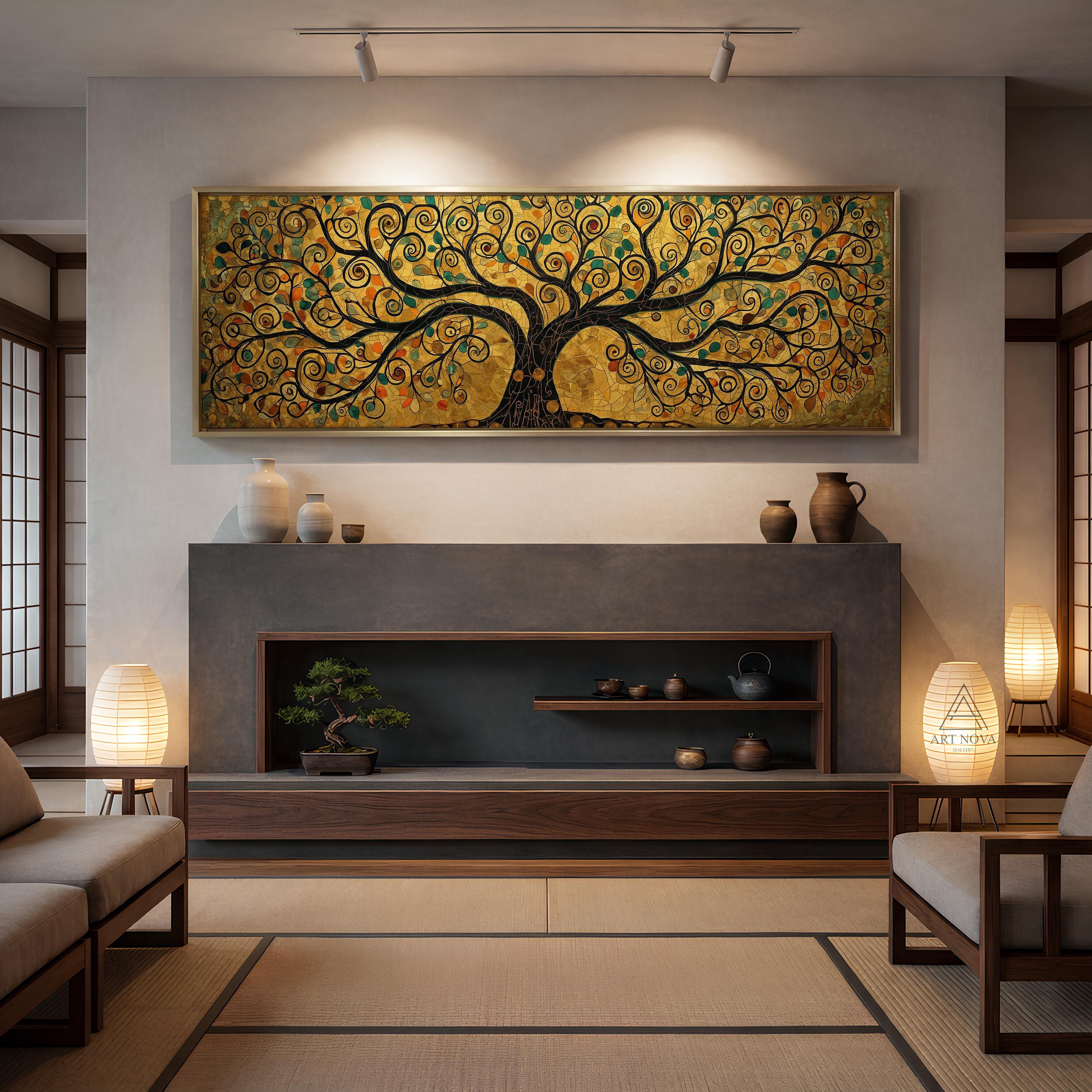 Tree of Life – Elegant Art Nouveau Mosaic Wall Art Inspired by Gustav ...