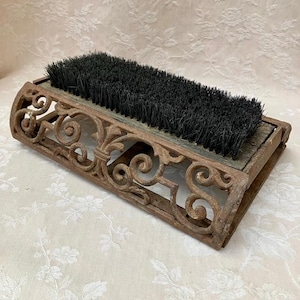 Rarest Vtg French Iron BOOT Scraper/ GRATTE PiED / BoARD Welly Cleaner Cast Iron MAISON BOURGEOiSE Bordeaux Outside Door