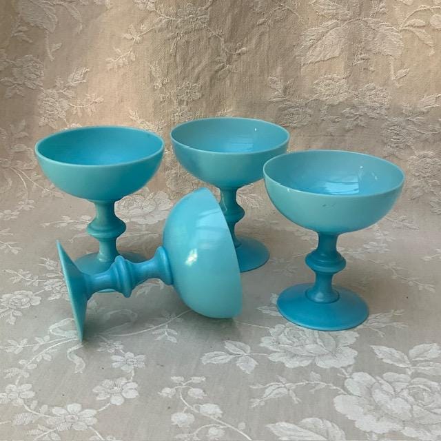 Antique French Blue Opaline Glass - Etsy