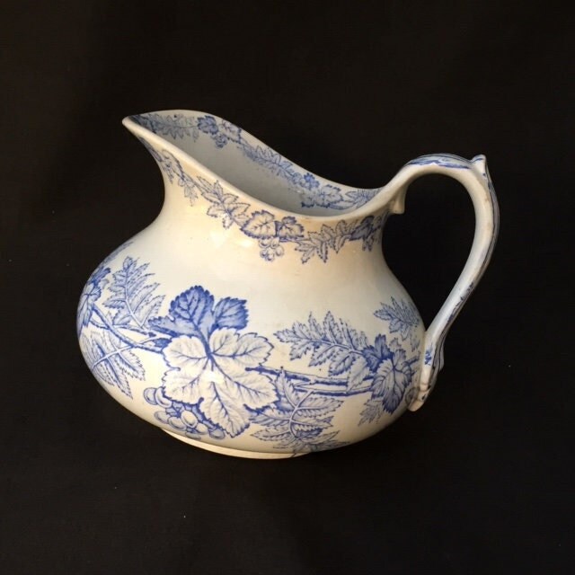 Rare Cuisine Antique Chic Vieux Français Céramique Lavage Pitcher Broc de Toilette Ancien ?? Brocca 