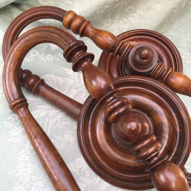 Set Antique Vtg Français Bedcanopy Support de Plafond Perfect Towel Holder Charm Bathroom Drape Disp