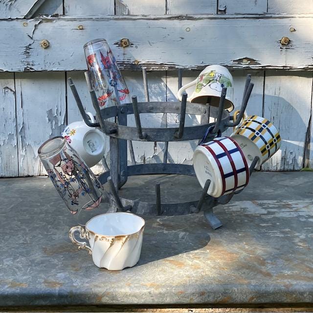 Galvanized Zinc French Winemaker's BOTTLE DRYING RACK Unusual Size