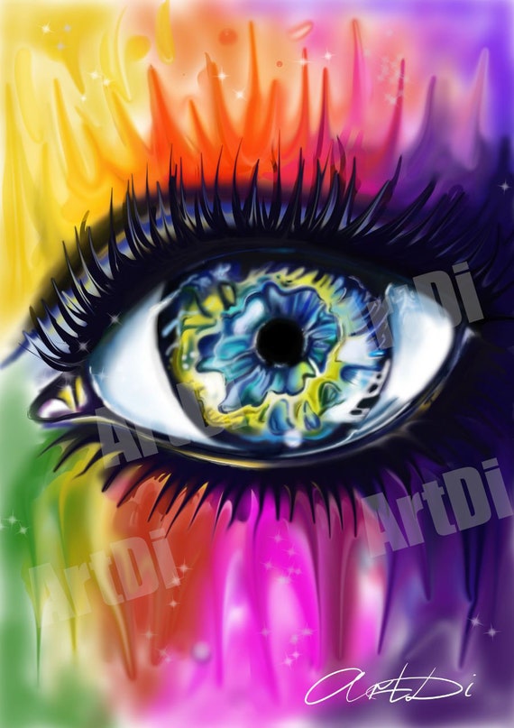 Eye Tears Symbolism Picture Digital Drawing Sketch Etsy
