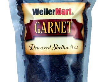 Dewaxed Garnet Shellac Flakes 1/4 lb, or 4 oz, Quality, Antique Restoration