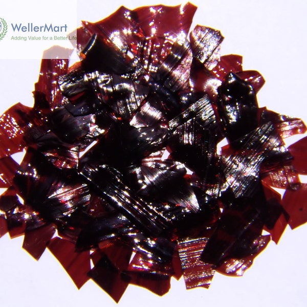 Dewaxed Garnet Shellac Flakes 1/2 lb, or 8 oz, Quality, Antique Restoration