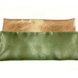 Handmade Satin Pocket Square: Metallic Rose Gold, USA Made