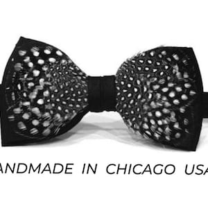 Black feathered Mens Bow Tie Bow Tie Wedding Bow Tie Silk Bow Tie 100% Silk Bow Tie for Men Gift Gift for Him Tie Groomsmen Wedding set