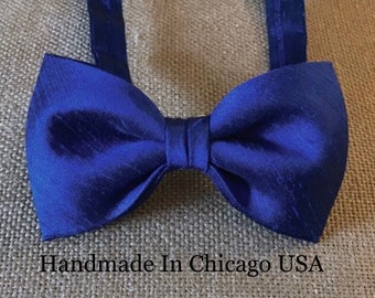 Mens Bow Tie Royal Blue Bow Tie Wedding Bow Tie Silk Bow Tie 100% Silk Bow Tie for Men Gift for Men Gift for Him Tie Blue Silk Bow Tiebow