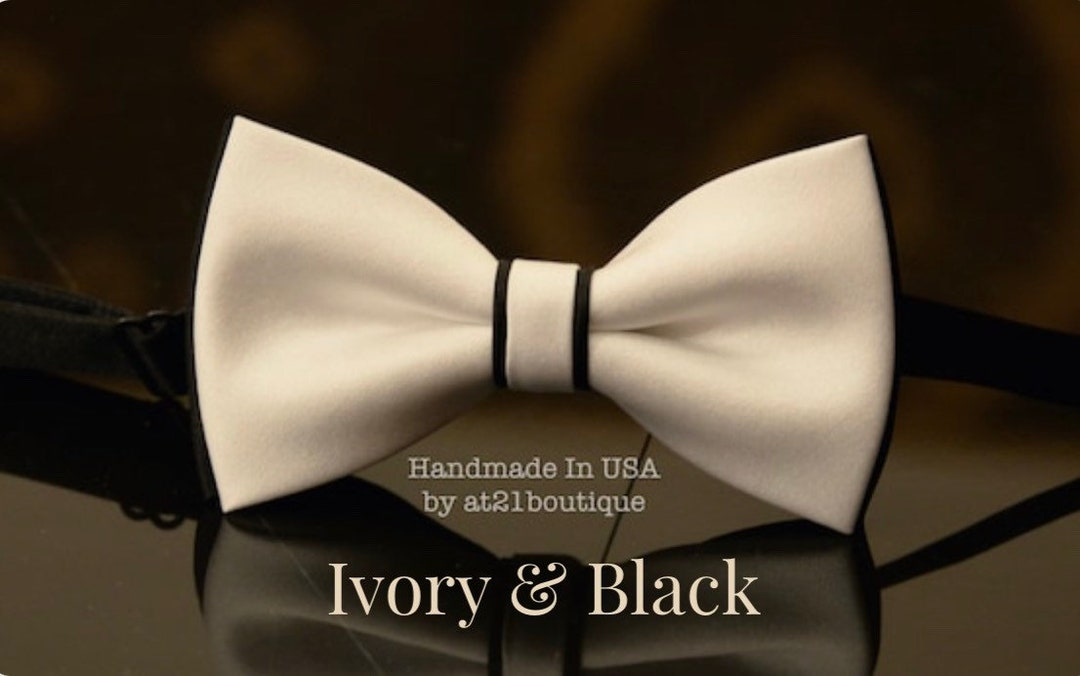 Black Satin Big Bow Tie with Stone, Best For Wedding or Celebration Suits / Tuxedos main image 0