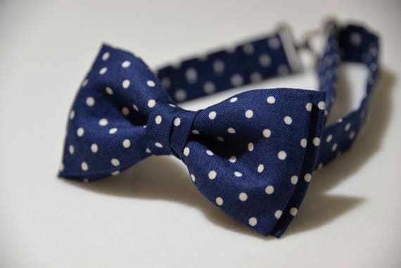 BOYS TODDLER KID POLKA DOT PATTERN BOW TIE WEDDING SCHOOL BLUE PAGEBOY BOWTIE