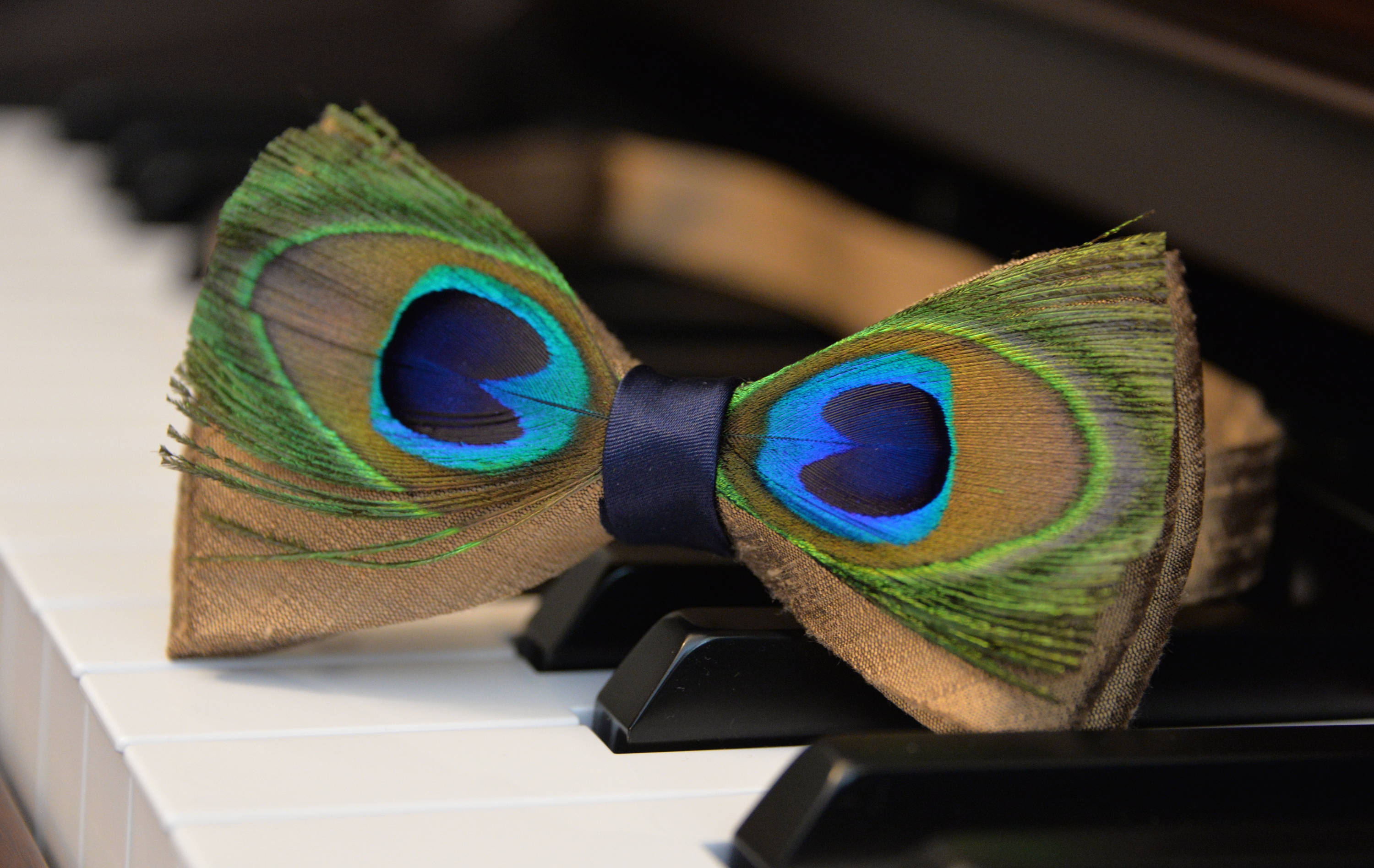 Mens Bow Tie Bronze Bow Tie Peacock Feather Bow Wedding Bow Etsy