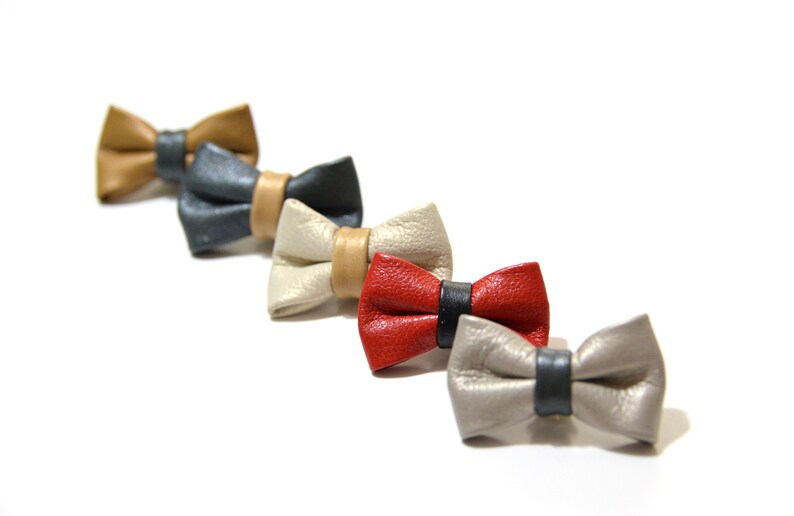 Gray Leather Bow Tie Lapel Pin Boutonniere Bow Tie Mens Lapel Pin Lapel Pin Mens Lapel Pin BowTie Mens Bow Tie Mini Bow Tie Unisex lapelGold