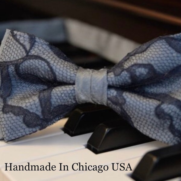 Lace Bow Tie Etsy
