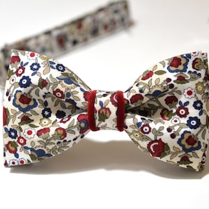 Floral Bow Tie: Handmade Cotton Pre-Tied Bowtie for Men or Children