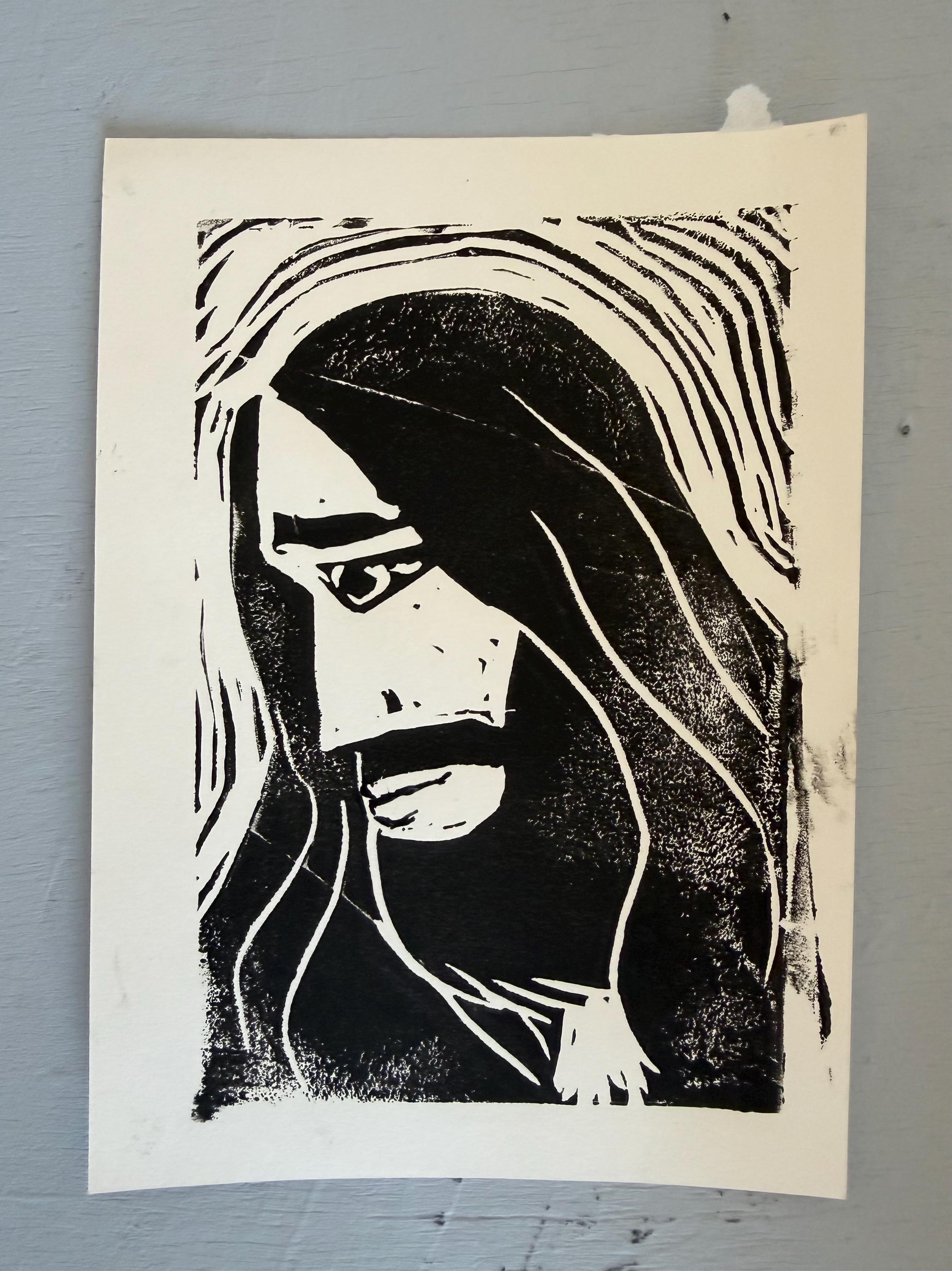 Linocut Jesus Jesus Linocut Print, Religious Art (5x7) - Etsy