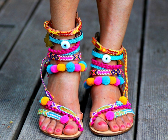 Pom pom cheap sandals online