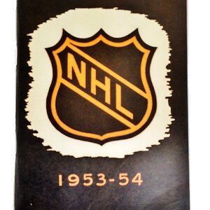 1953-1954 National Hockey Press and Radio Guide, Vintage Hockey, NHL History Stats, Gift for Sports Fan, Sports Collectible, Hockey History
