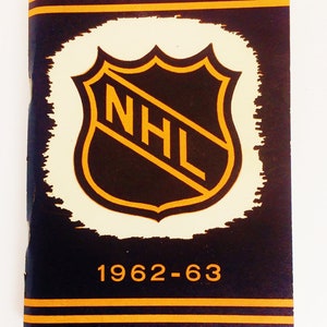 1962-1963 National Hockey League NHL Press Radio Guide, Vintage Hockey History, Collectible Sport Memorabilia, Hockey Reference Stats Book